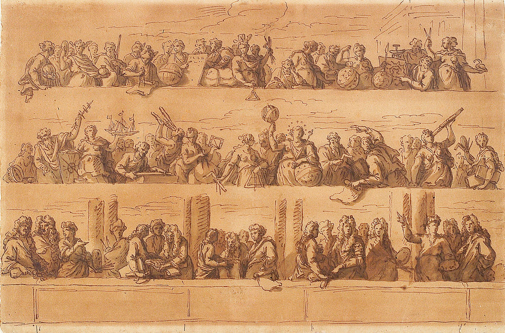 Detail of Designs for the ends of the ceiling of the Painted Hall by James Thornhill