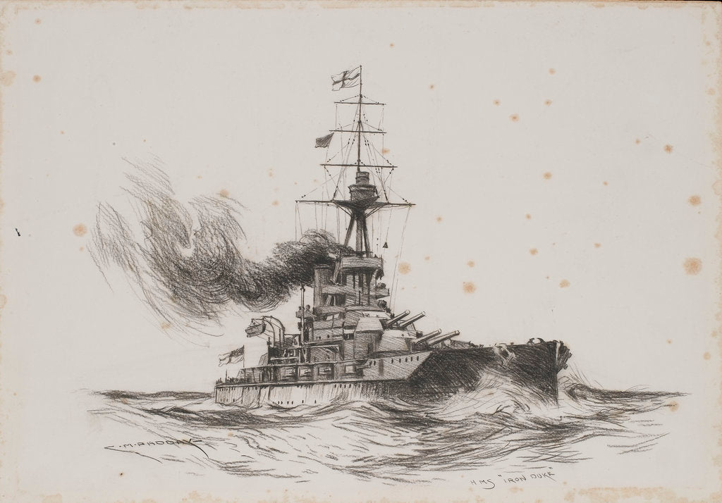 Detail of HMS 'Iron Duke' by Charles M. Padday