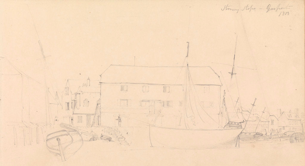 Detail of Stoney Steps, Gosport, 1813 by John Christian Schetky