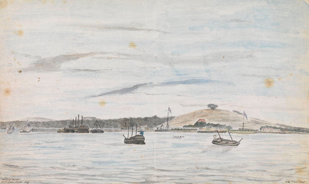 Detail of Town of Grisse fallen from the Dutch in 1807 by John Fraser