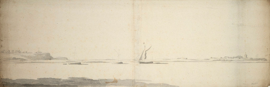 Detail of View of Sheerness by Willem van de Velde the Elder
