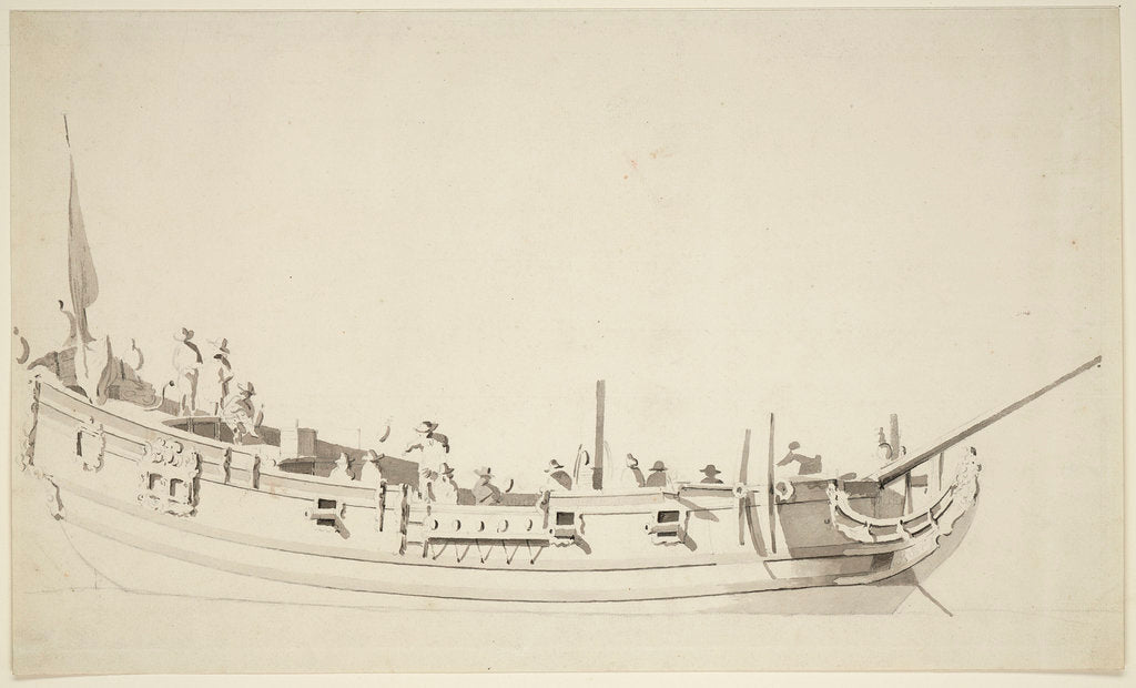 Detail of The 'Kitchen' by Willem Van de Velde the Younger