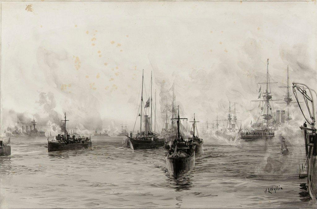 Detail of HMY 'Alberta' Carrying the remains of Queen Victoria by William Lionel Wyllie