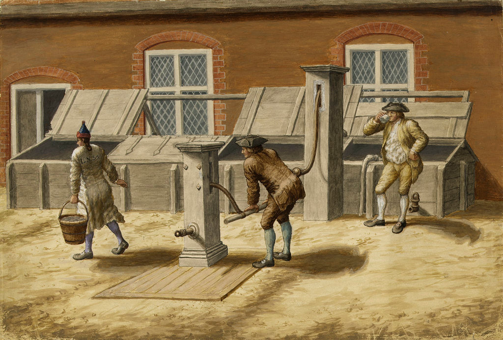 Detail of Woolwich Arsenal circa 1750. The Pumps by unknown