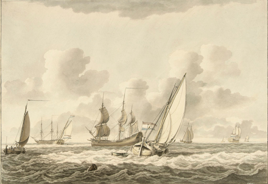 Detail of Damlooper before the wind by Pieter Aartsz Blauw