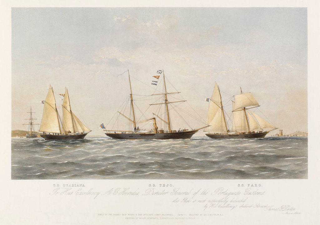 Detail of SS 'Guardiana', SS 'Tejo', SS 'Faro' by Thomas Goldsworth Dutton