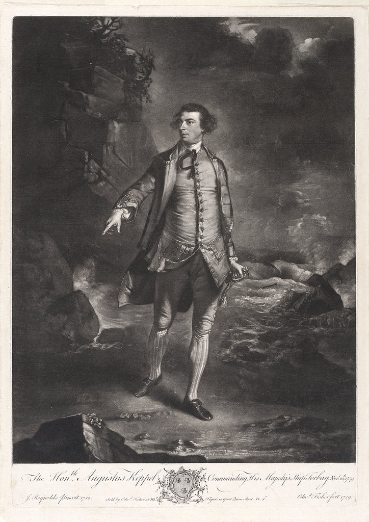 Detail of Augustus Keppel (1725-1786) by Joshua Reynolds