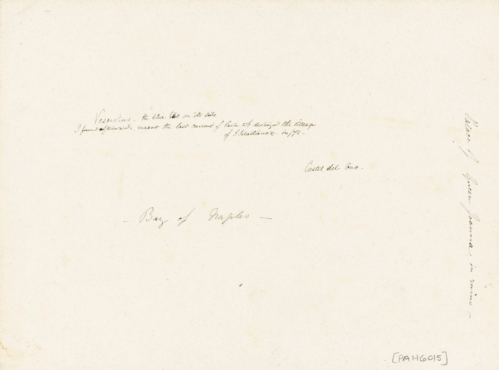 Detail of 'Bay of Naples'; reverse by Matilda Rose Herschel