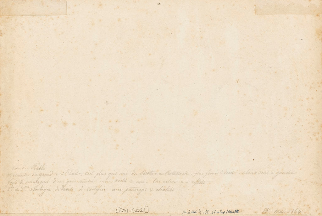 Detail of 'Vue du Rutli'; reverse by M. Nicolas Karth