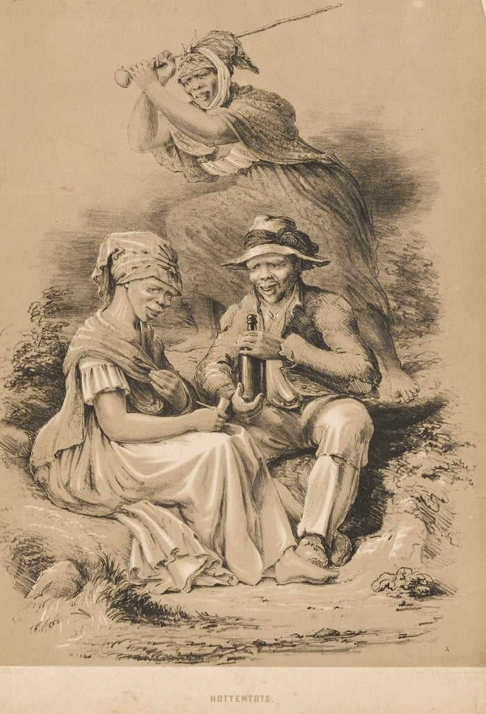 Detail of Hottentots by Charles Davidson Bell