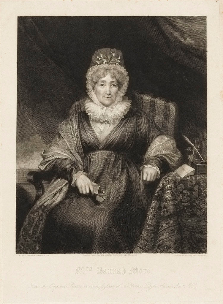 Detail of Mrs Hannah More by Henry William Pickersgill