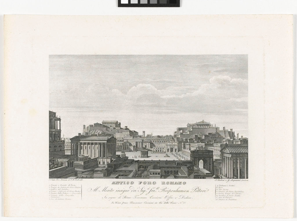 Detail of The Forum in Rome by P. Parboni