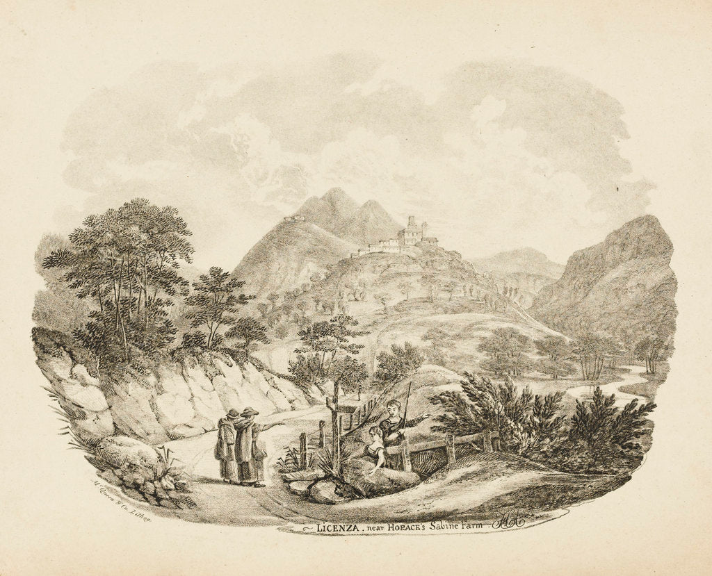 Detail of Licenza near Horace's Sabine Farm by F.C. A.
