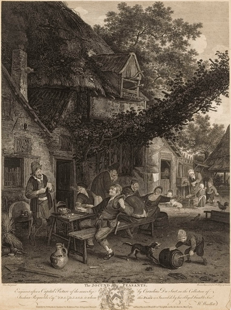 Detail of The Jocund Peasants by Cornelius Du Sart
