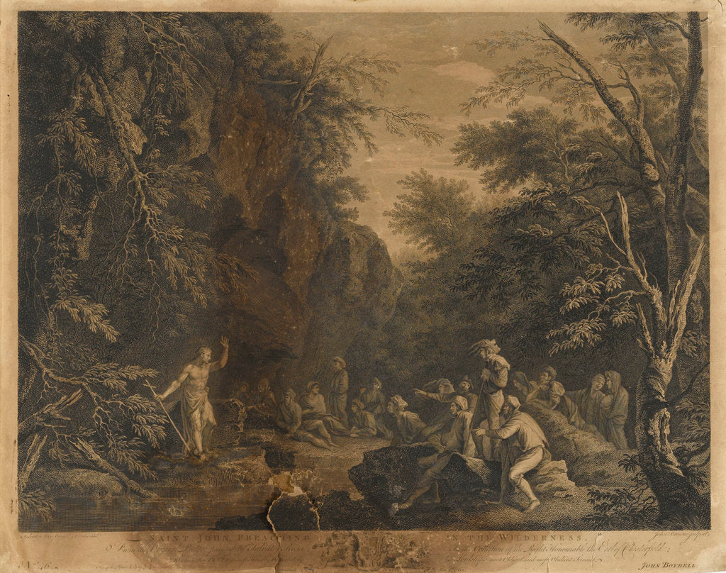 Detail of Saint John the Apostle preaching in the Wilderness by Salvator Rosa