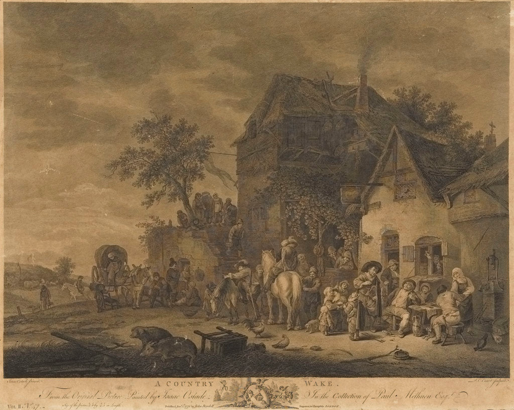 Detail of A Country Wake by Isaac Ostade
