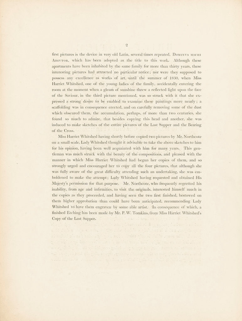 Detail of The Last Supper- brief notice, page 2 by Peltro William Tomkins