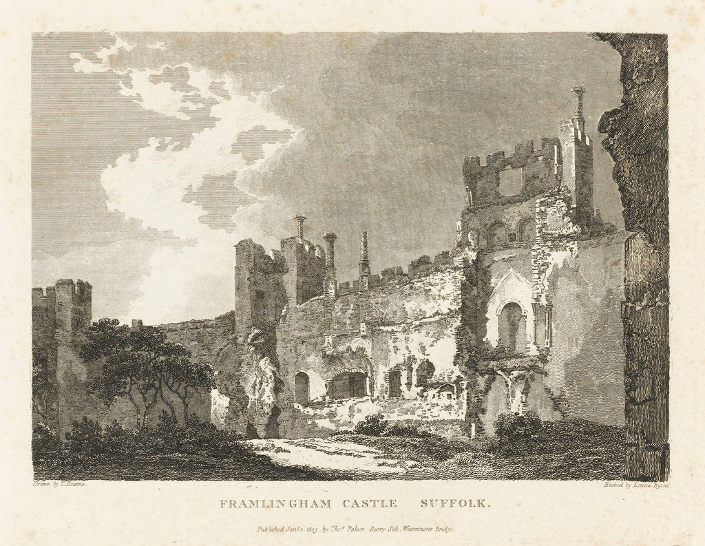 Detail of Framlingham Castle Suffolk by Thomas Hearne