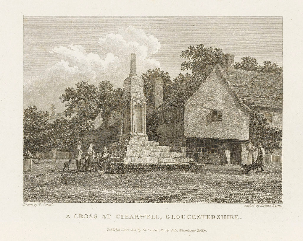Detail of A Cross at Clearwell, Gloucestershire by George Samuel