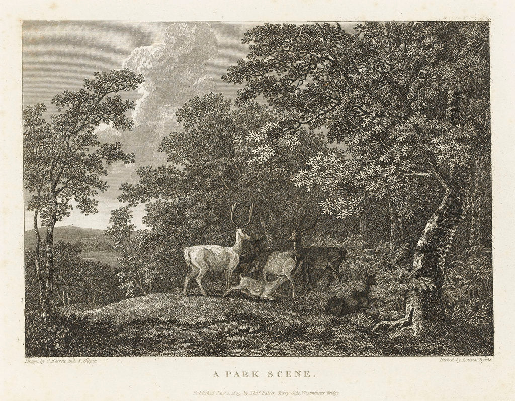 Detail of A Park Scene by George Barret