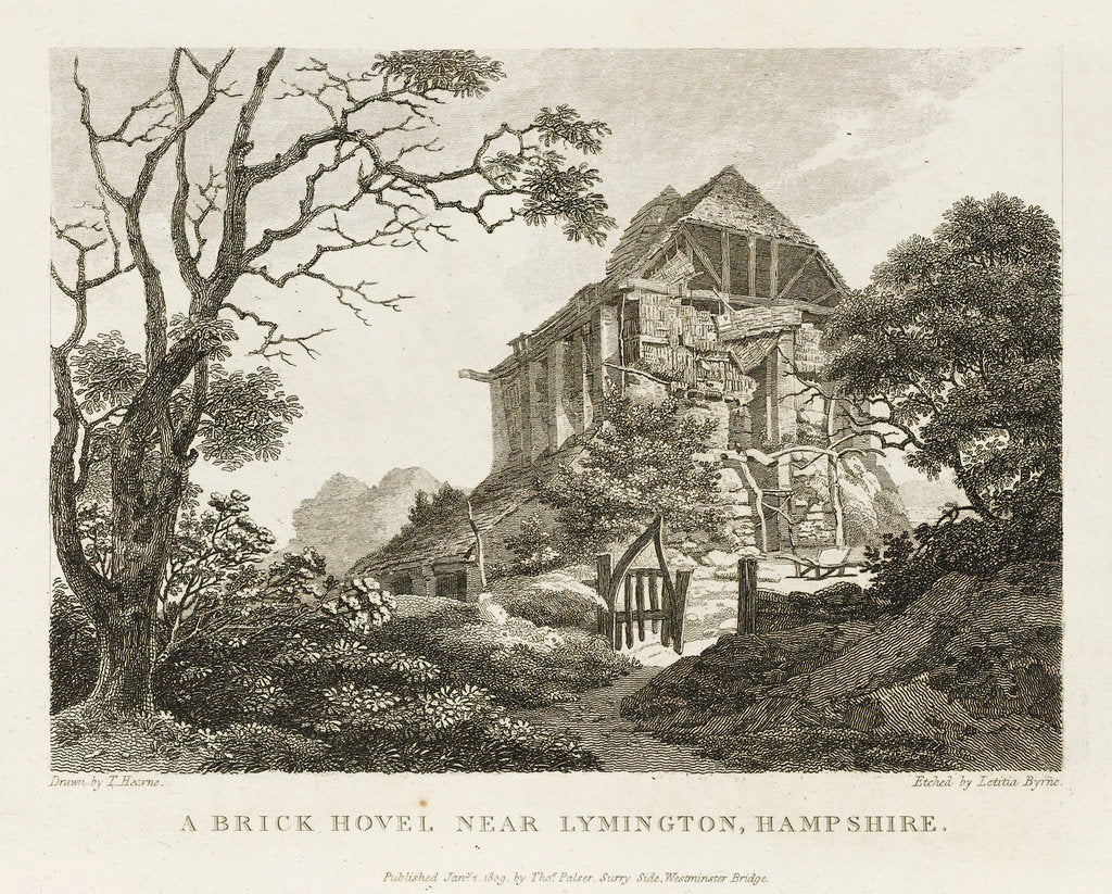 Detail of A Brick Hovel near Lymington, Hampshire by Thomas Hearne