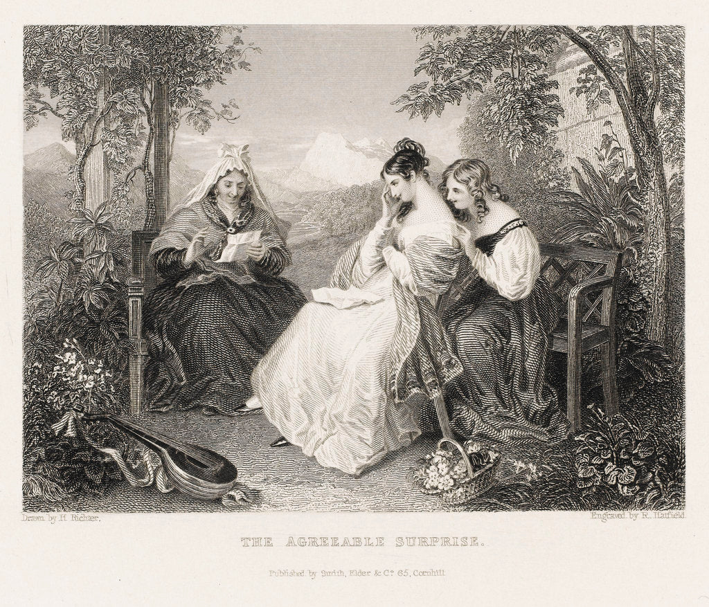 Detail of 'The Agreeable Surprise', detail by Henry James Richter