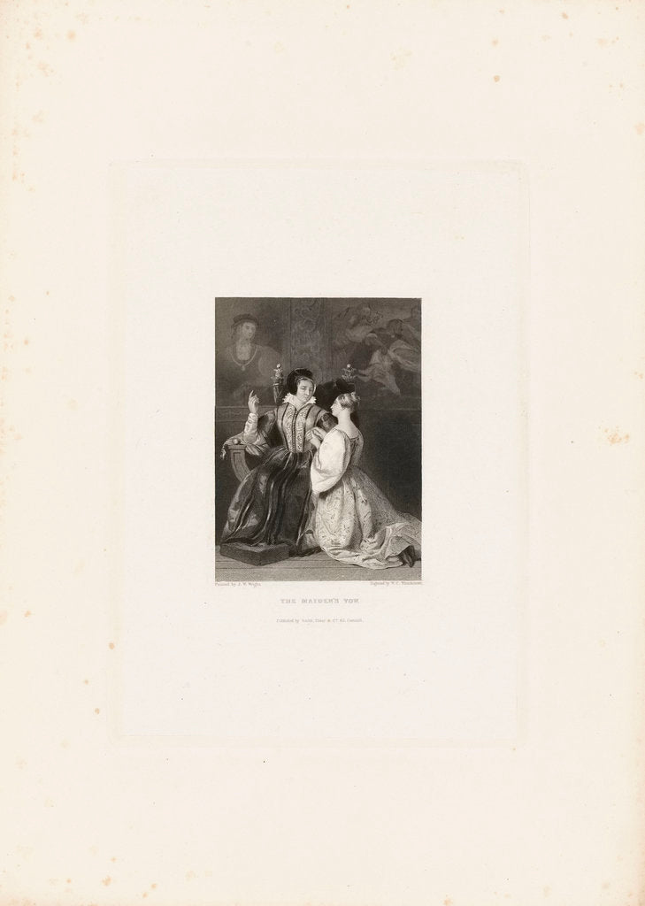 Detail of The Maiden's Vow by John William Wright