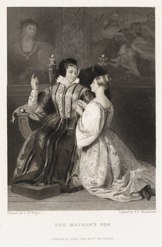 Detail of 'The Maiden's Vow', detail by John William Wright