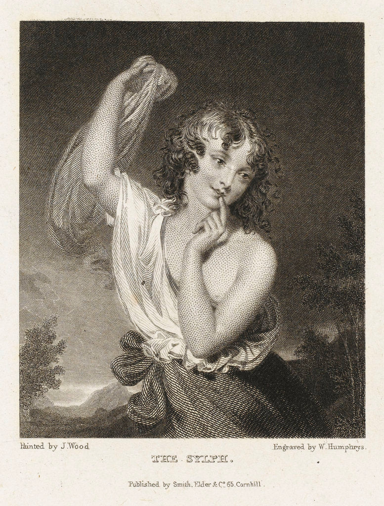Detail of 'The Sylph', detail by William Humphrys