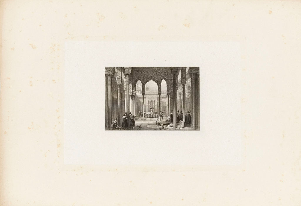 Detail of Court of Lions, Alhambra by unknown