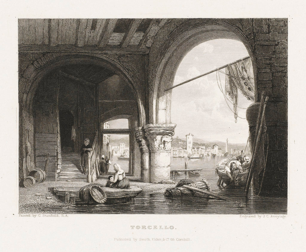 Detail of 'Torcello', detail by Clarkson Stanfield