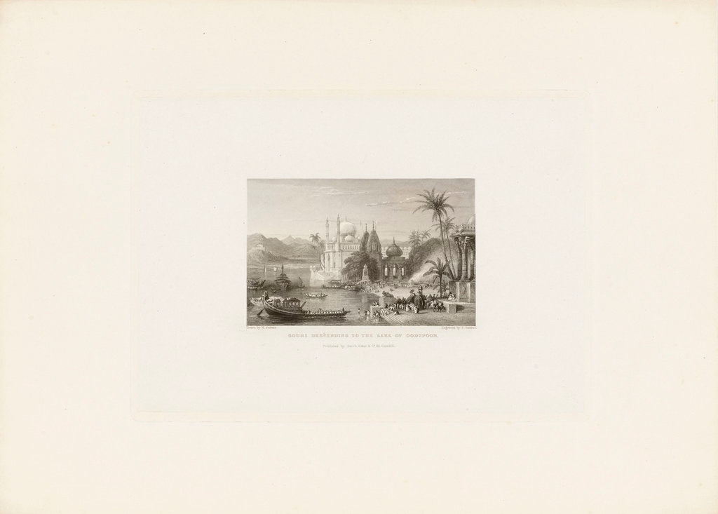 Detail of Gouri descending to the Lake of Oodipoor by William Purser