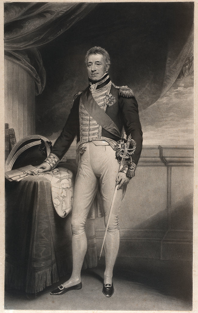 Detail of Admiral Sir George Cockburn by William Beechey