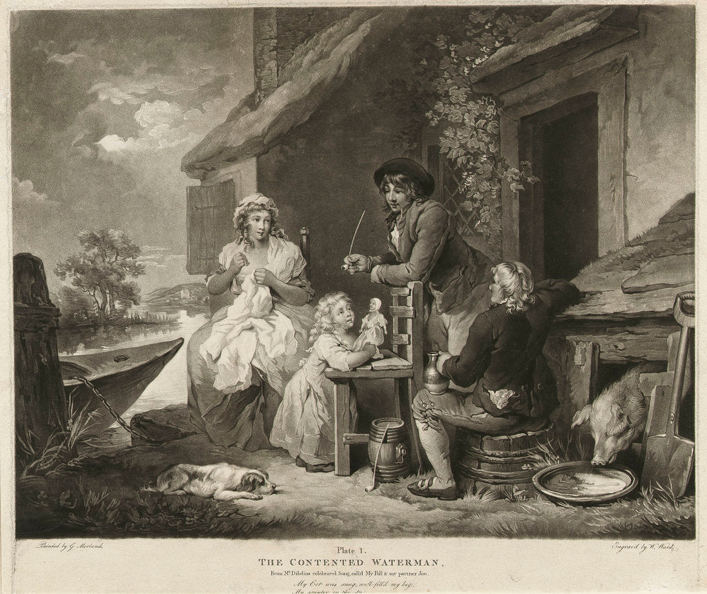 Detail of The Contented Waterman. From Mr Dibdin's celebrated Song, call'd My Poll & my partner Joe by George Morland