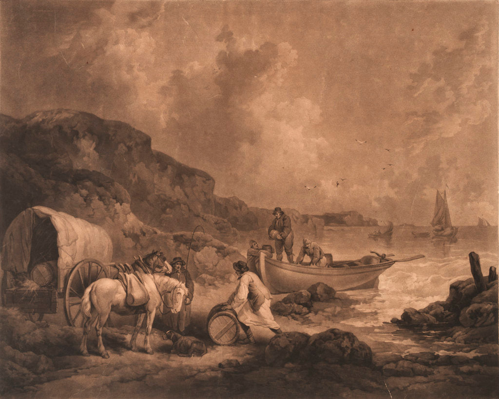 Detail of No.2. Smugglers by George Morland