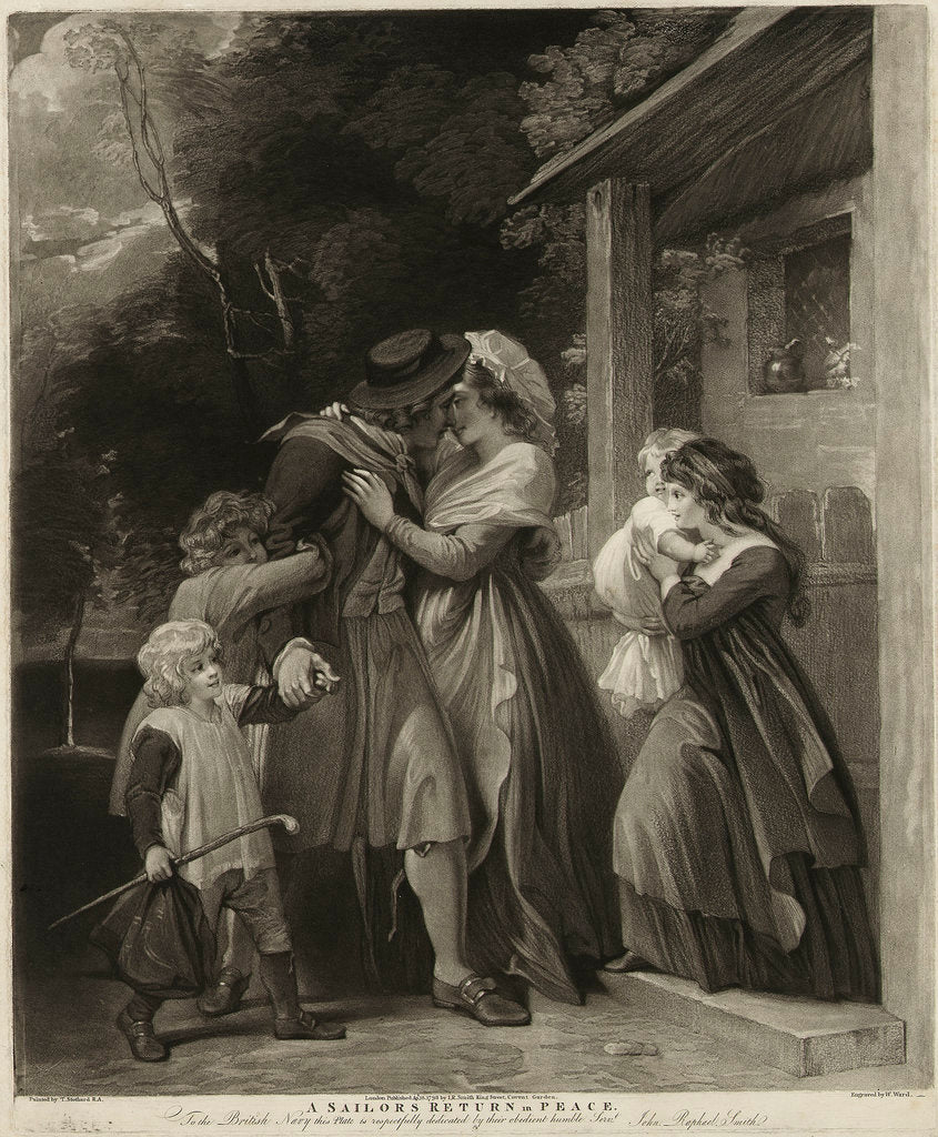 Detail of A sailor's return in peace by Thomas Stothard