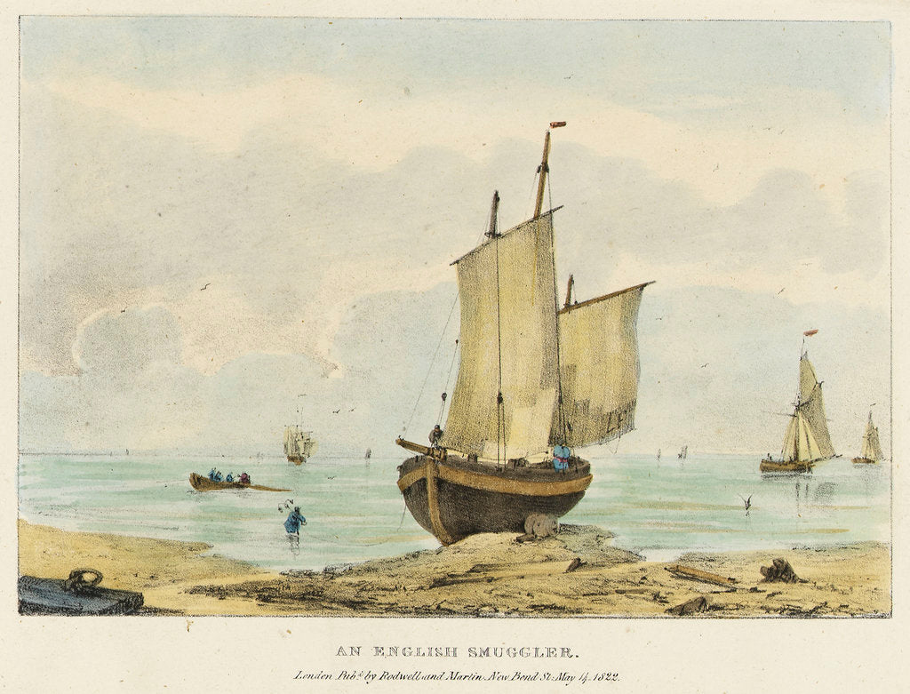 Detail of An English smuggler by Rodwell & Martin