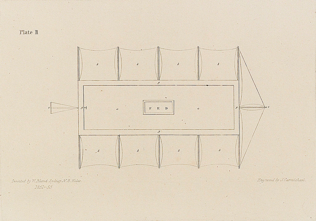 Detail of Atmotic ship. Bird's eye view of car, with studding sails set by W. Bland