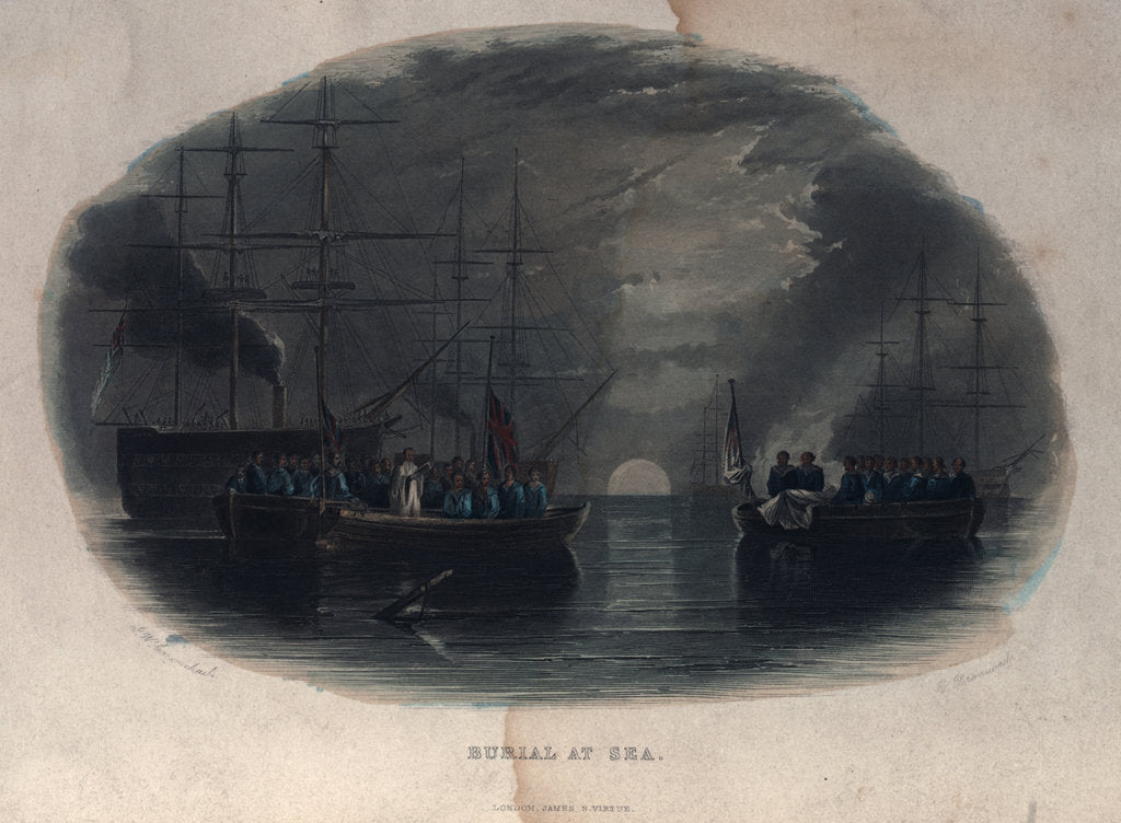 Detail of Burial at sea by James S. Virtue