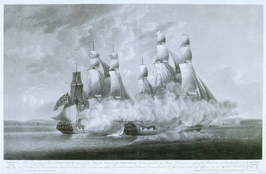 Detail of HMS 'Crescent' attacking the French frigate 'La Reunion', 20 October 1793 by Robert Dodd