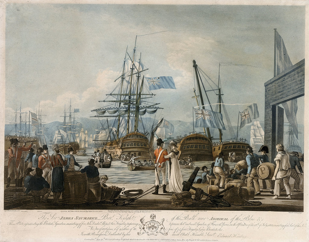 Detail of Sir James Saumarez's squadron preparing to pursue the combined squadron of France and Spain, 12 July 1801 by Jaheel Brenton