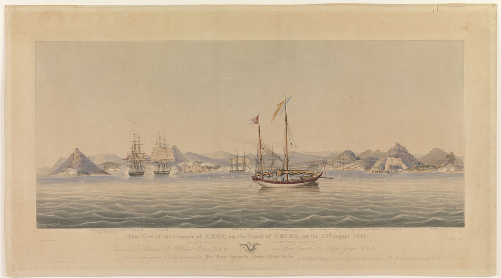Detail of This View of the Capture of Amoy on the Coast of China, on the 26th August, 1841 by Her Majesty's Combined Forces by Henry Papprill