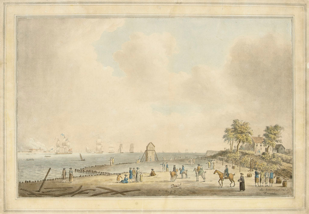 Detail of The arrival of Princess Charlotte at Harwich, September 1761 by Dominic Serres the Elder