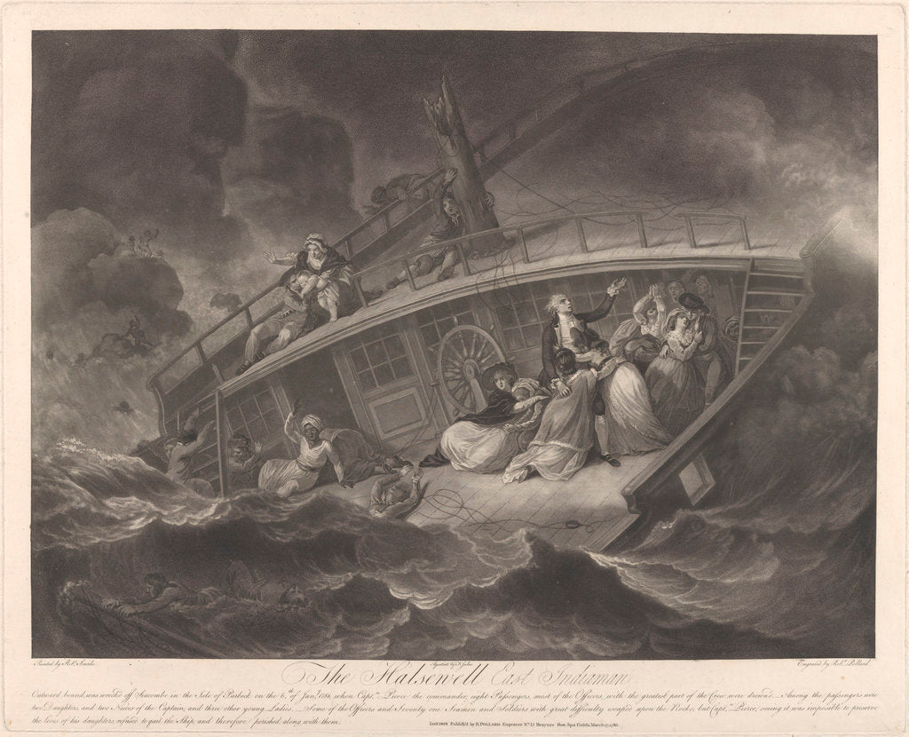 Detail of The Halsewell East Indiaman... was wreck'd off Seacombe by Robert Smirke