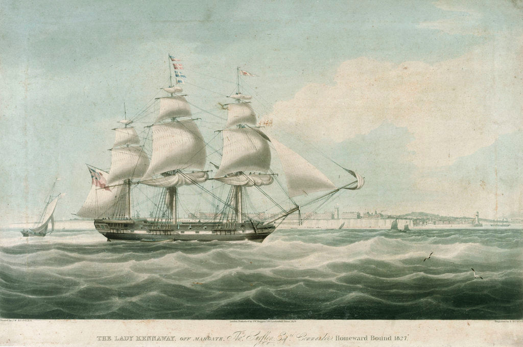 Detail of The 'Lady Kennaway' off Margate by William John Huggins