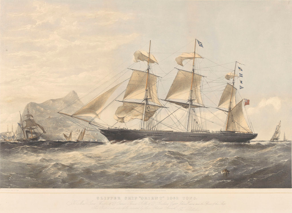 Detail of Clipper Ship 'Orient' (1853) 1032 tons by Thomas Goldsworth Dutton