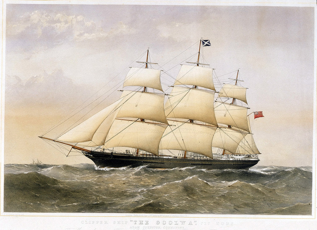 Detail of Clipper ship 'Goolwa' (1864) by Thomas Goldsworth Dutton