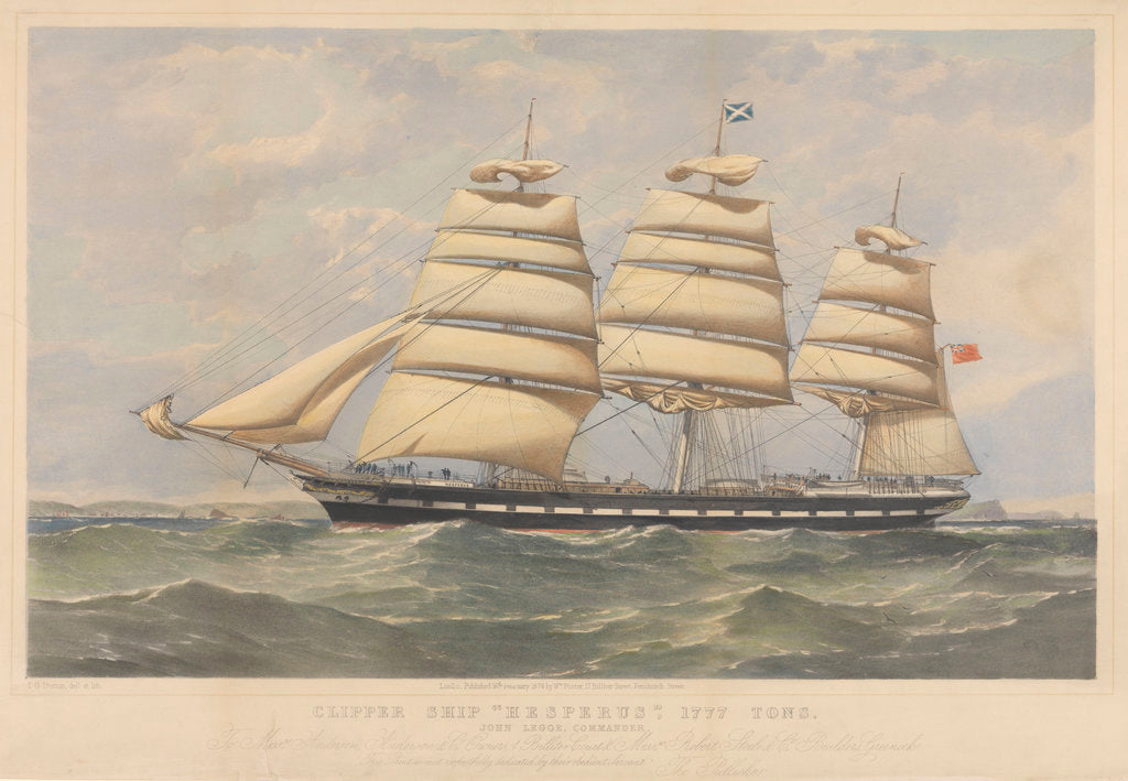 Detail of Clipper Ship 'Hesperus' by Thomas Goldsworth Dutton