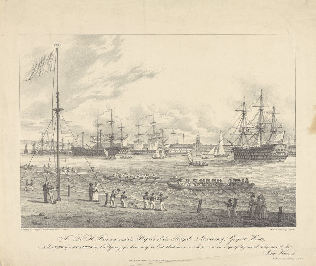 Detail of A regatta off Gosport by the boys of Dr Burney's Academy by W. Day