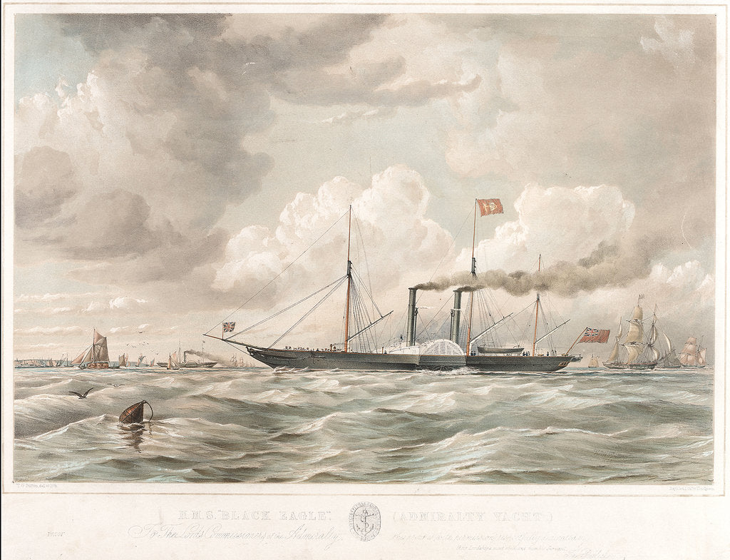 Detail of The Admirality yacht HMS 'Black Eagle' by Thomas Goldsworth Dutton